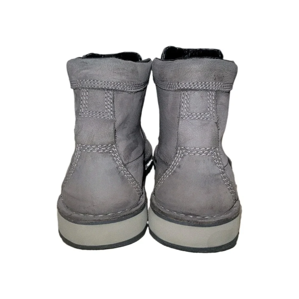 Clarks Unstructured Men's Varby Top Boots Size 9.5M Gray Leather Ankle Casual